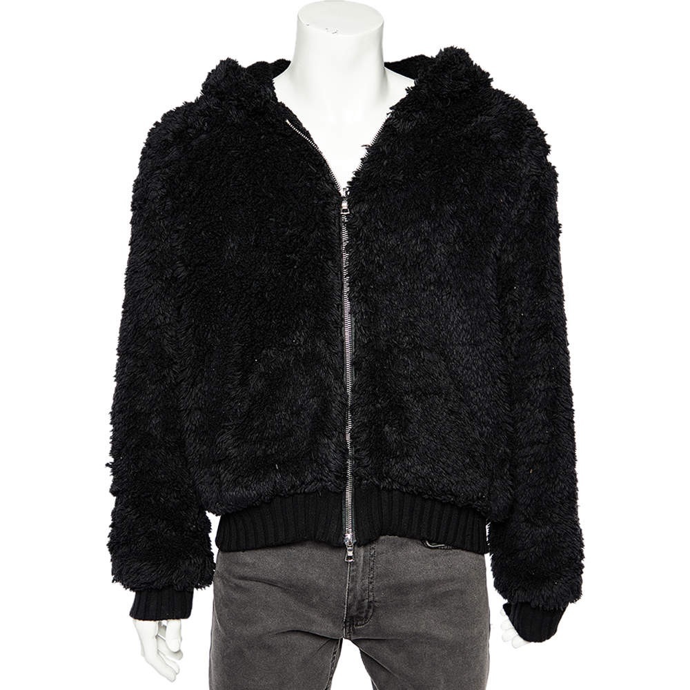 Amiri Black Faux Fur Jacket